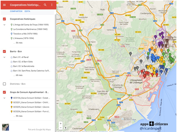mapa de cooperativas